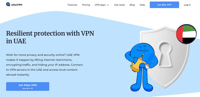 Atlas VPN para EAU Dubai