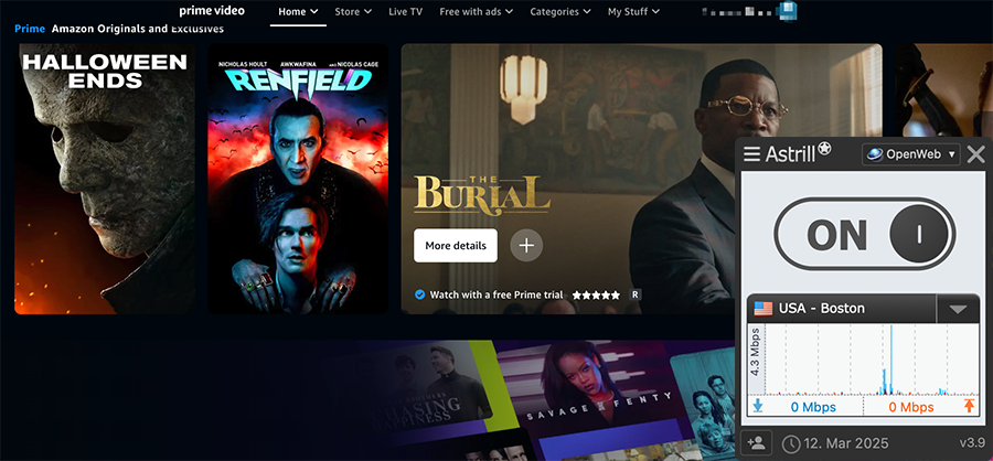 Change Location on Amazon Prime Video with Astrill VPN