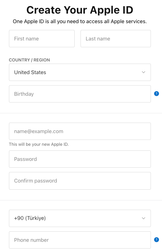 Create an Apple ID Online