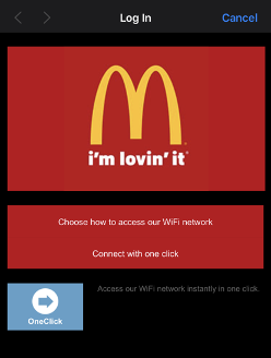 McDonalds Free WiFi Login