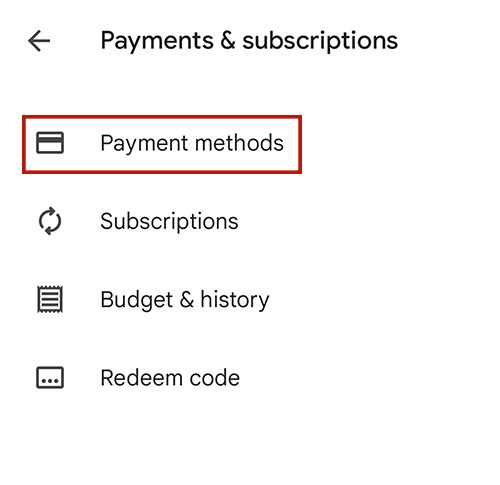 Méthodes de paiement Google Play Store