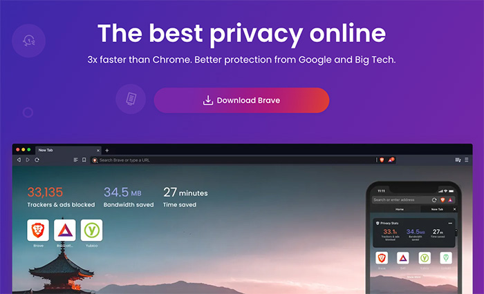 O Browser Brave com Ad Blocker para a Twitch