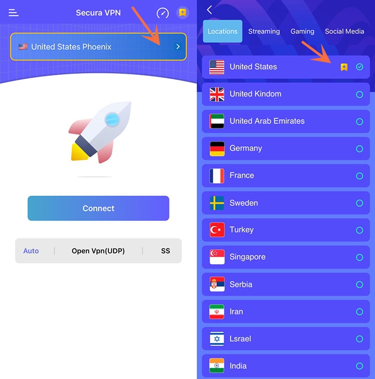 Falcon VPN for Changing Instagram Location