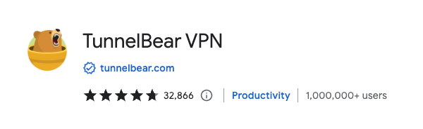 TunnelBear VPN for Chrome Extension