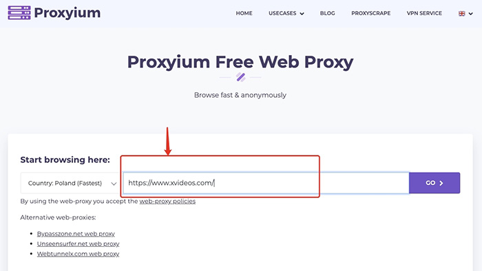 Unblock Xvideos with Proxyium Online Proxy